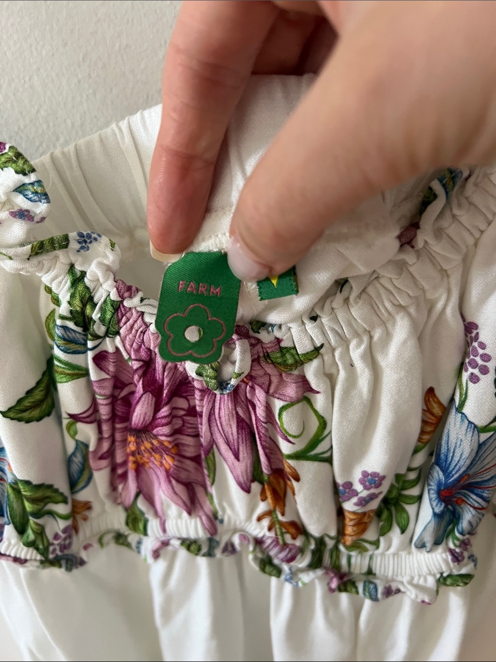 FARM Rio White Maxi Dress with Multicolor Floral Print - Picture 3 of 7